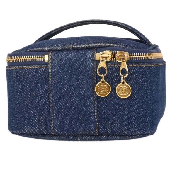 Chanel Blue Denim Vanity Handbag 135090 - Picture 2 of 10
